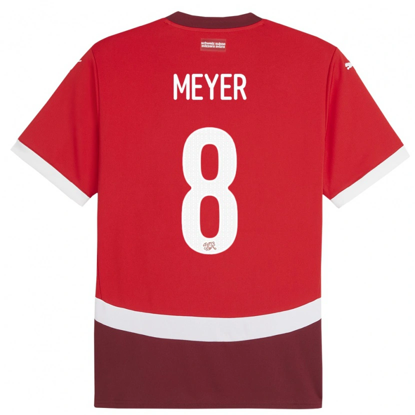Danxen Women Switzerland Tim Meyer #8 Red Home Jersey 24-26 T-Shirt