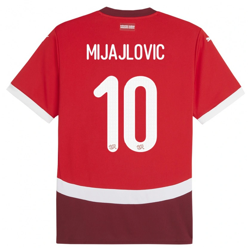 Danxen Women Switzerland Mladen Mijajlovic #10 Red Home Jersey 24-26 T-Shirt