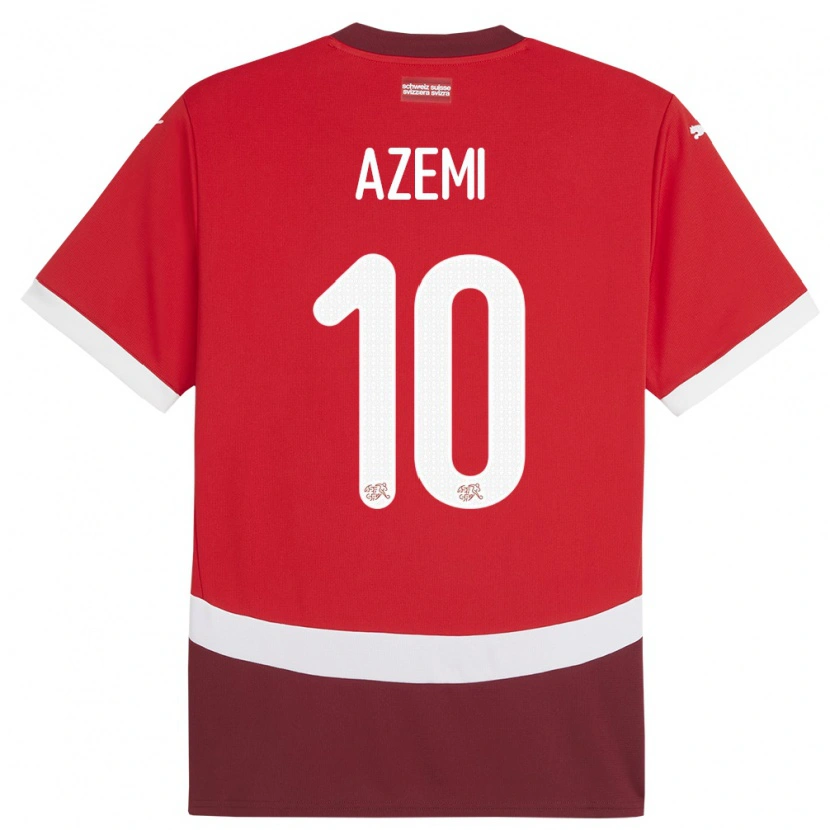 Danxen Women Switzerland Altin Azemi #10 Red Home Jersey 24-26 T-Shirt