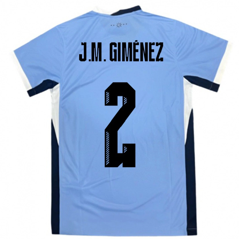 Danxen Women Uruguay José María Giménez #2 White Black Home Jersey 24-26 T-Shirt