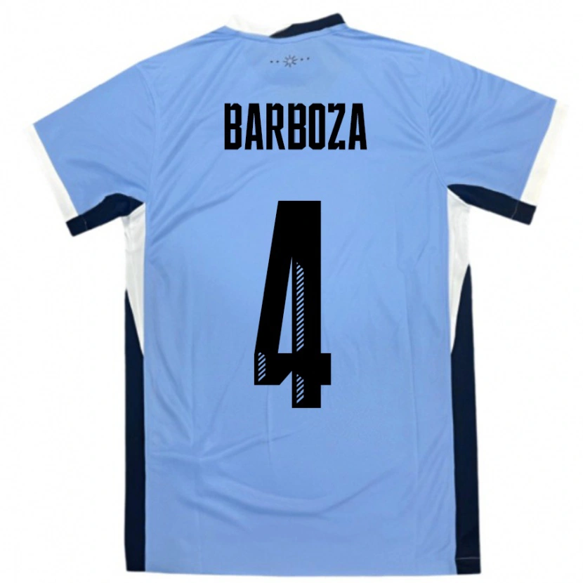 Danxen Women Uruguay Brian Barboza #4 White Black Home Jersey 24-26 T-Shirt
