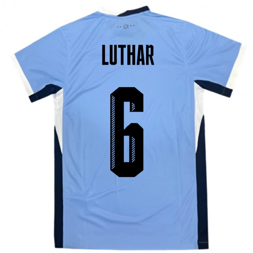 Danxen Women Uruguay Thiago Luthar #6 White Black Home Jersey 24-26 T-Shirt