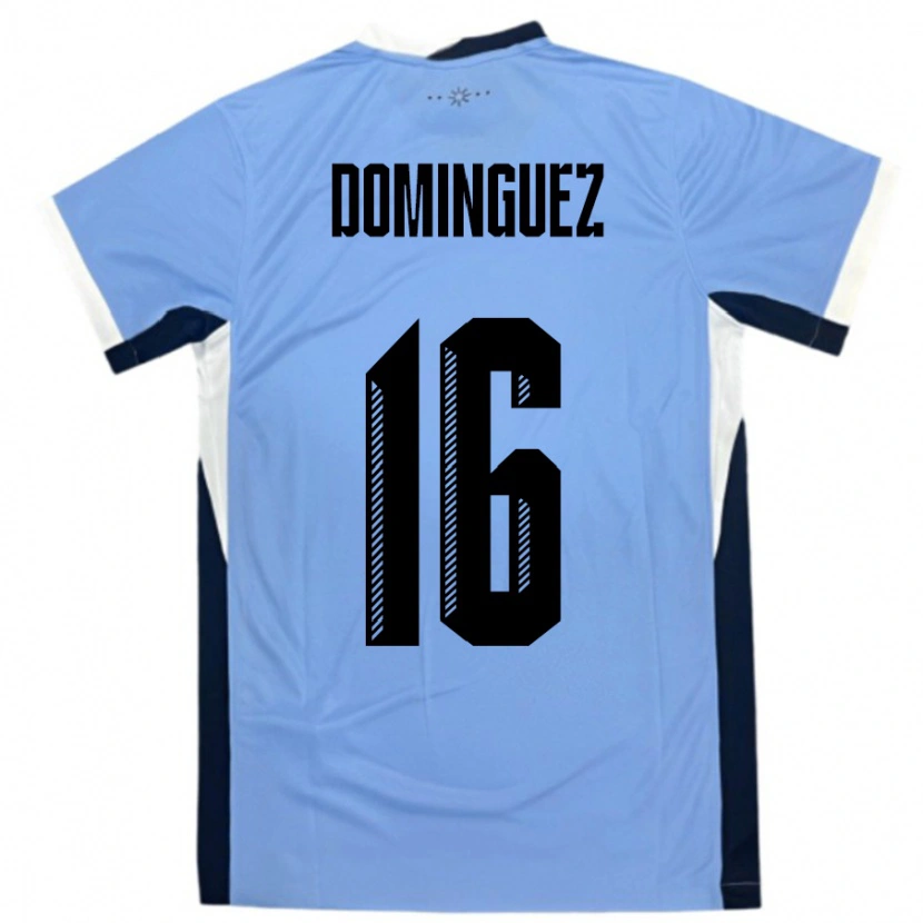 Danxen Women Uruguay Facundo Dominguez #16 White Black Home Jersey 24-26 T-Shirt