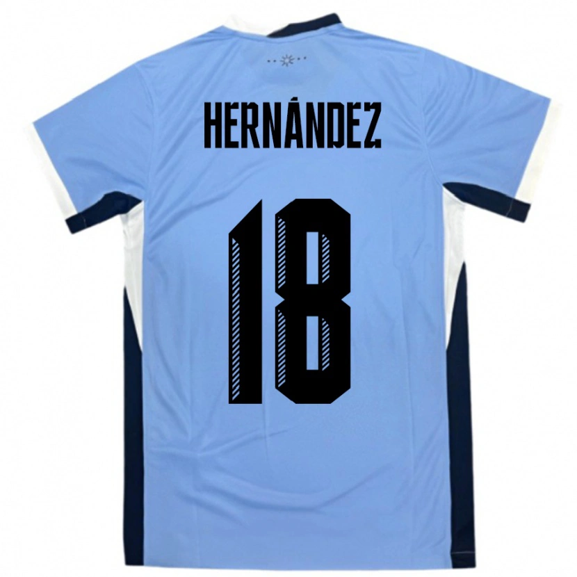 Danxen Women Uruguay Tomás Hernández #18 White Black Home Jersey 24-26 T-Shirt