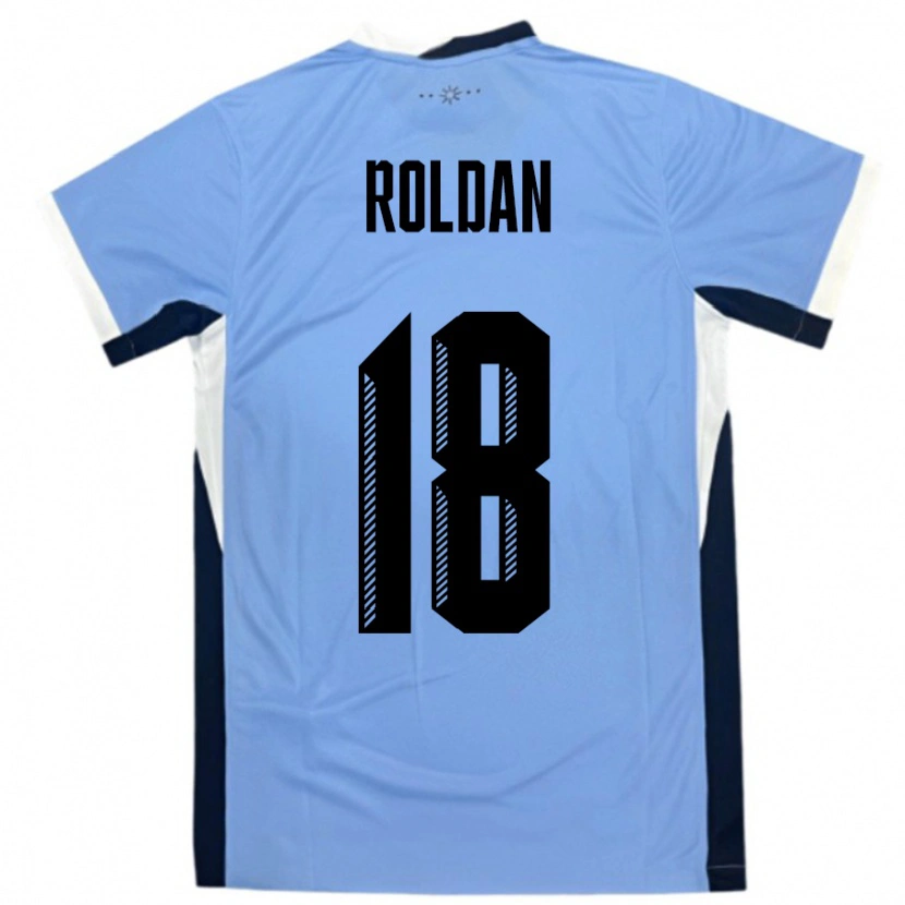Danxen Women Uruguay Thiago Roldan #18 White Black Home Jersey 24-26 T-Shirt