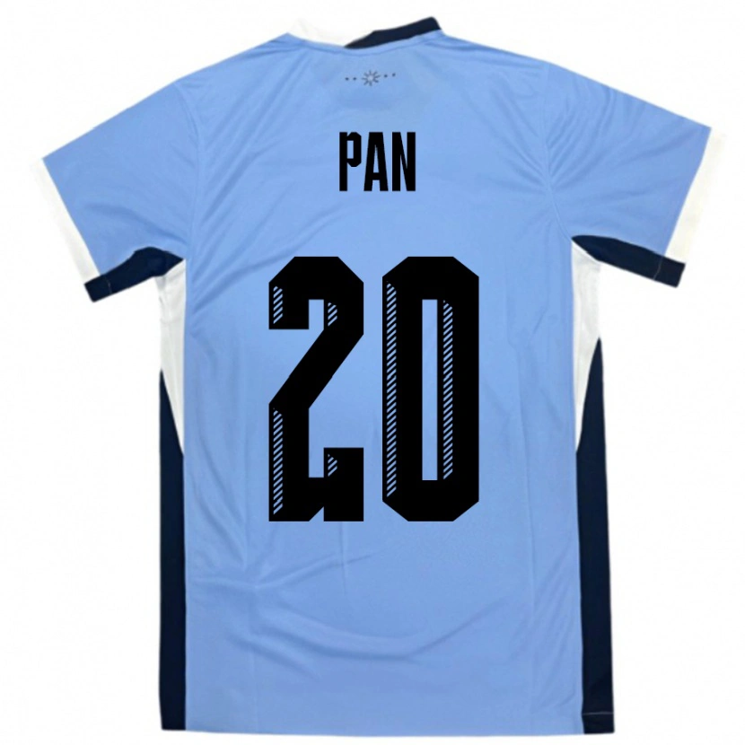 Danxen Women Uruguay Gonzalo Pan #20 White Black Home Jersey 24-26 T-Shirt