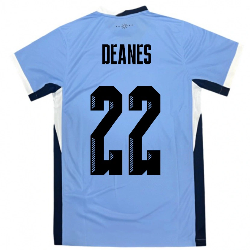Danxen Women Uruguay Tiago Deanes #22 White Black Home Jersey 24-26 T-Shirt