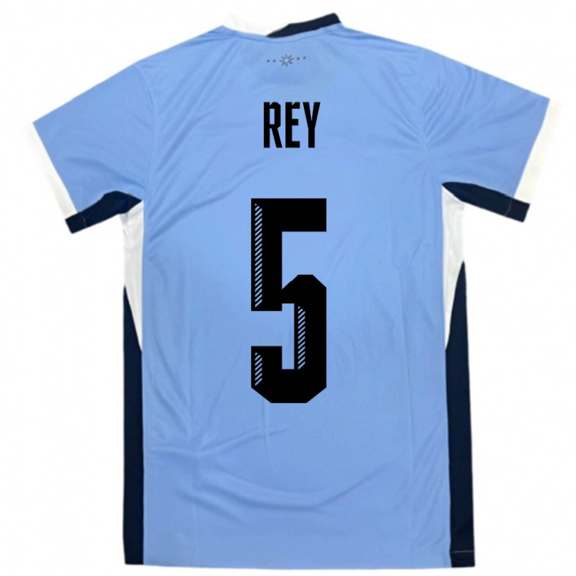 Danxen Women Uruguay Rodrigo Rey #5 White Black Home Jersey 24-26 T-Shirt