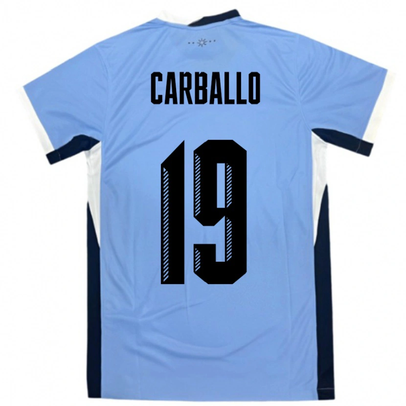 Danxen Women Uruguay Wendy Carballo #19 White Black Home Jersey 24-26 T-Shirt