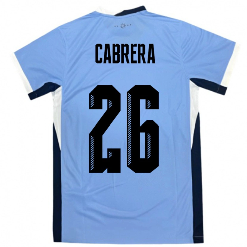 Danxen Women Uruguay Leandro Cabrera #26 White Black Home Jersey 24-26 T-Shirt