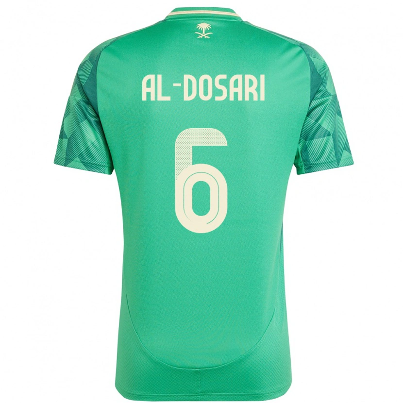 Danxen Women Saudi Arabia Saeed Al-Dosari #6 Green Home Jersey 24-26 T-Shirt