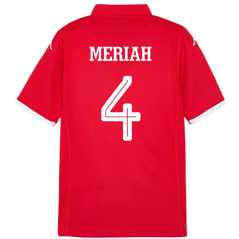 Danxen Women Tunisia Yassine Meriah #4 Red Home Jersey 24-26 T-Shirt