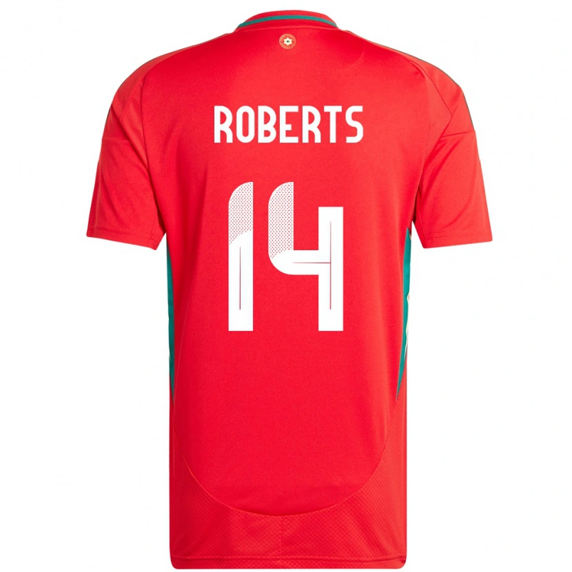 Danxen Women Wales Connor Roberts #14 Red Home Jersey 24-26 T-Shirt