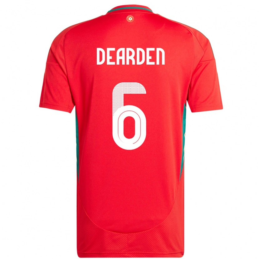 Danxen Women Wales Thomas Dearden #6 Red Home Jersey 24-26 T-Shirt