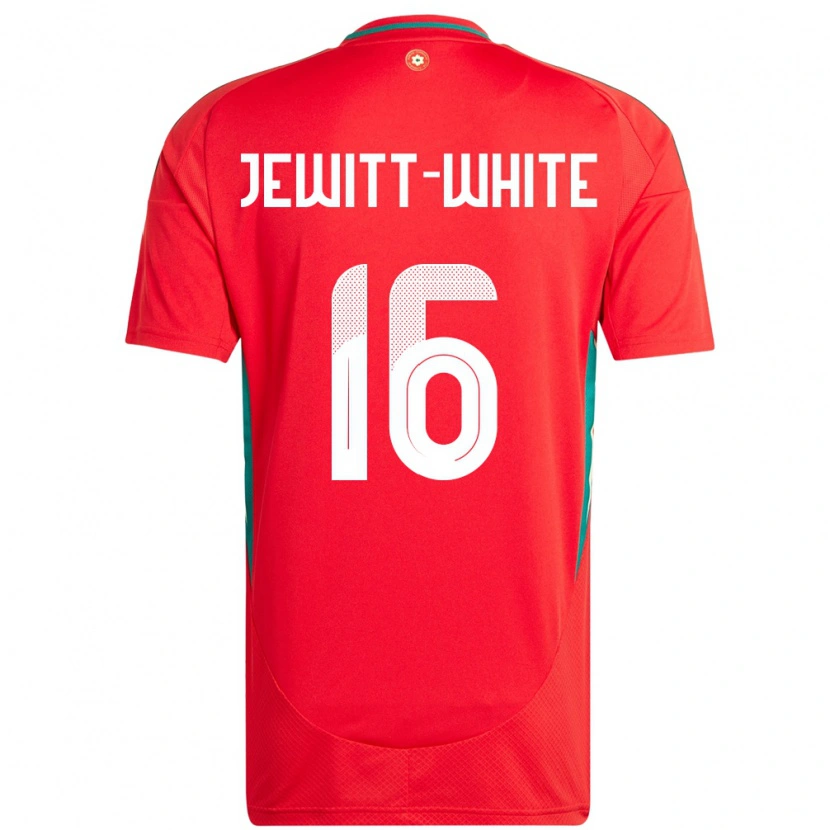 Danxen Women Wales Harry Jewitt White #16 Red Home Jersey 24-26 T-Shirt