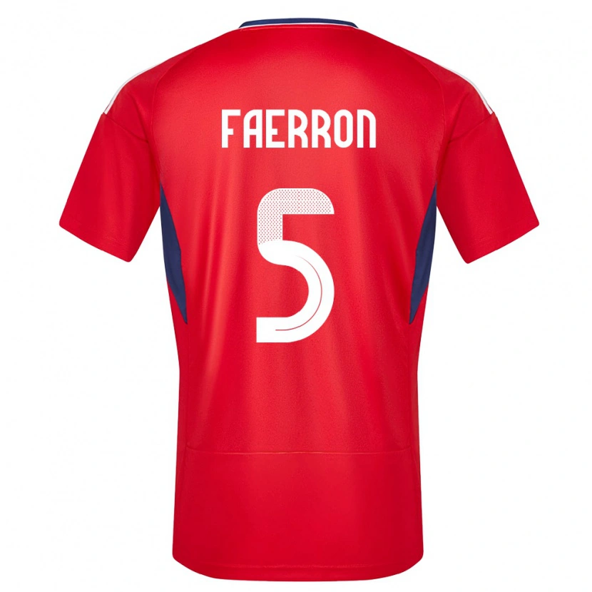 Danxen Women Costa Rica Fernán Faerron #5 Red Home Jersey 24-26 T-Shirt