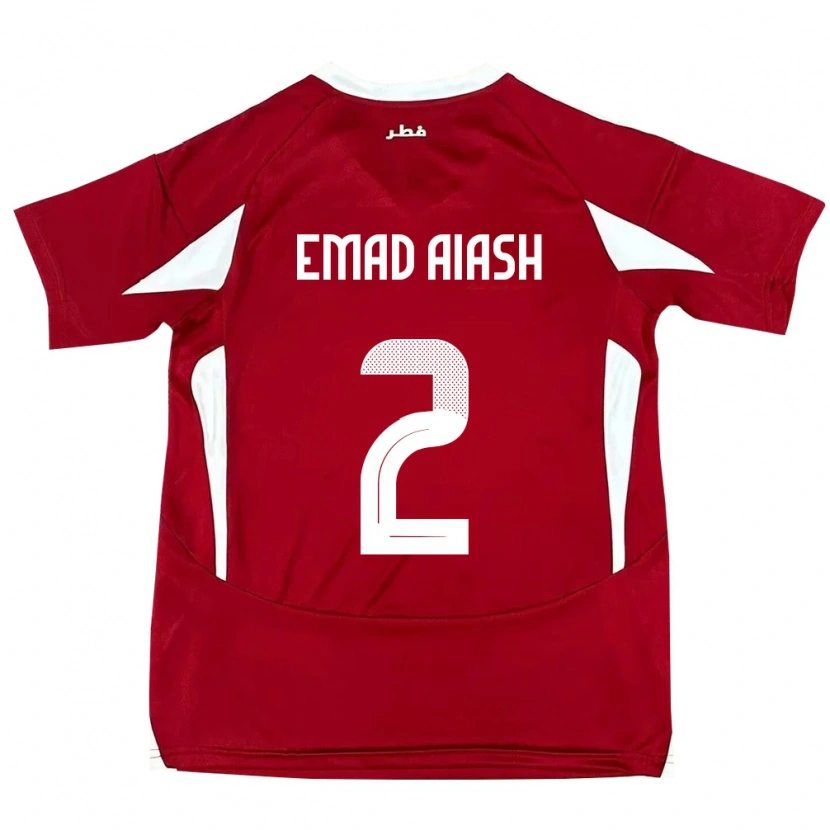 Danxen Women Qatar Mohamed Emad Aiash #2 Red Home Jersey 24-26 T-Shirt
