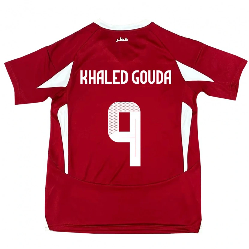Danxen Women Qatar Mohamed Khaled Gouda #9 Red Home Jersey 24-26 T-Shirt