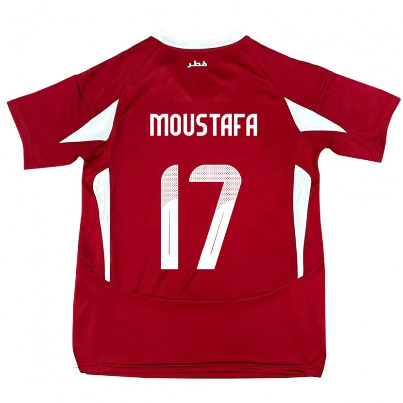 Danxen Women Qatar Abdelrahman Moustafa #17 Red Home Jersey 24-26 T-Shirt