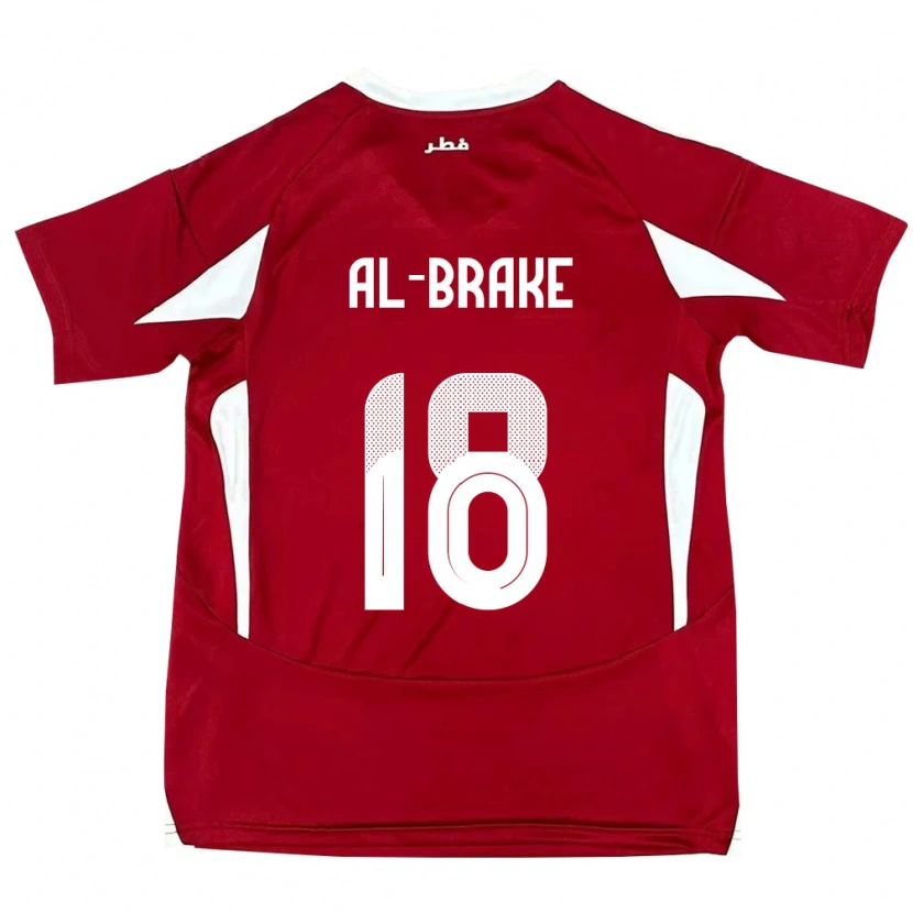 Danxen Women Qatar Sultan Al-Brake #18 Red Home Jersey 24-26 T-Shirt