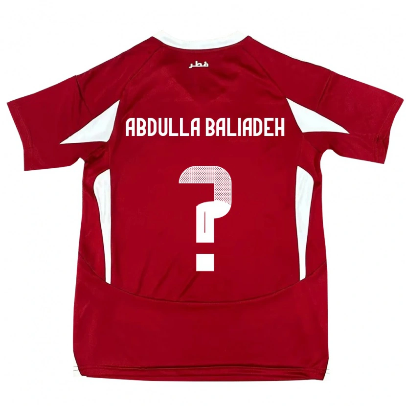 Danxen Women Qatar Yousef Abdulla Baliadeh #0 Red Home Jersey 24-26 T-Shirt