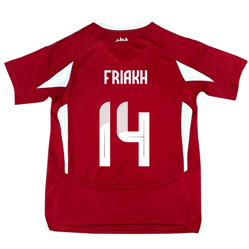 Danxen Women Qatar Jamil Friakh #14 Red Home Jersey 24-26 T-Shirt