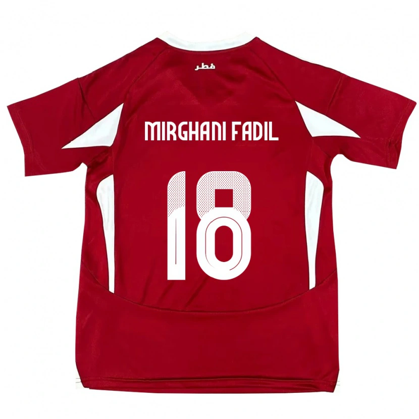 Danxen Women Qatar Awab Mirghani Fadil #18 Red Home Jersey 24-26 T-Shirt