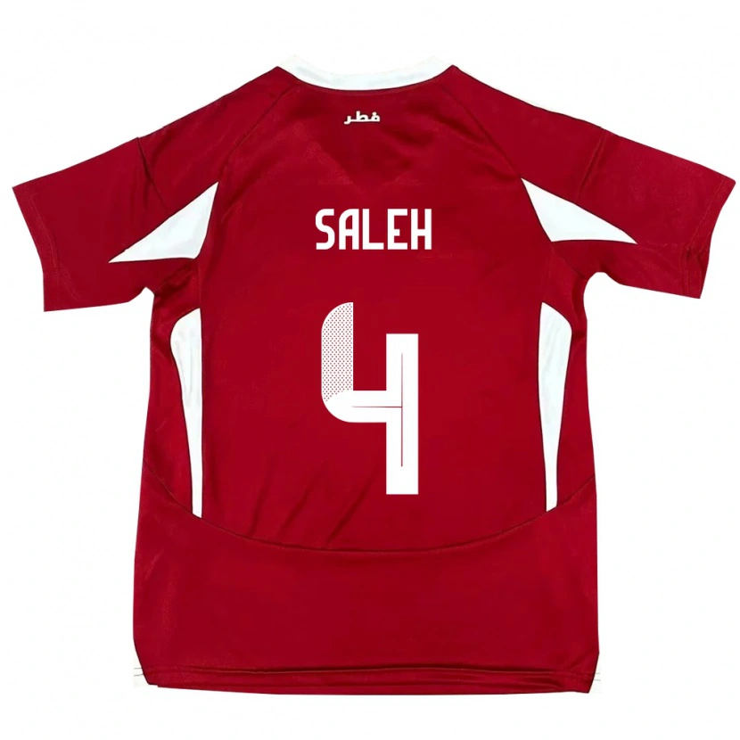 Danxen Women Qatar Hagar Saleh #4 Red Home Jersey 24-26 T-Shirt