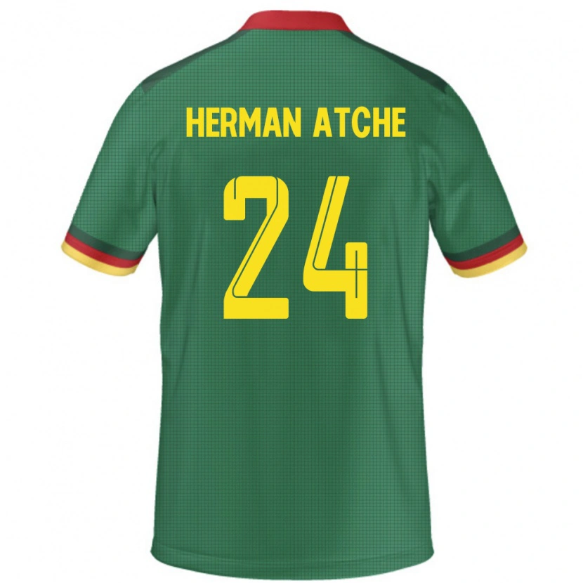 Danxen Women Cameroon Miguel Herman Atche #24 Green Home Jersey 24-26 T-Shirt