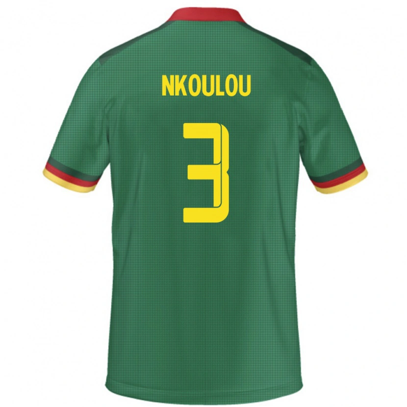 Danxen Women Cameroon Nicolas Nkoulou #3 Green Home Jersey 24-26 T-Shirt