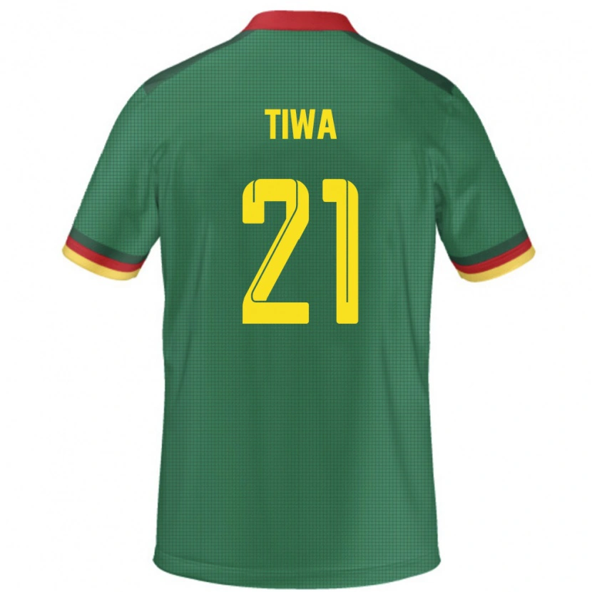 Danxen Women Cameroon Yvan Tiwa #21 Green Home Jersey 24-26 T-Shirt