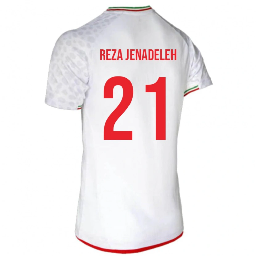 Danxen Women Iran Ahmad Reza Jenadeleh #21 White Home Jersey 24-26 T-Shirt