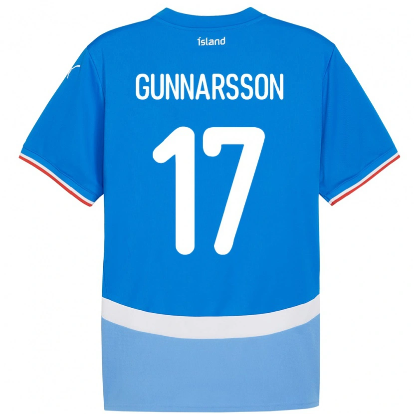 Danxen Women Iceland Aron Gunnarsson #17 Blue Home Jersey 24-26 T-Shirt