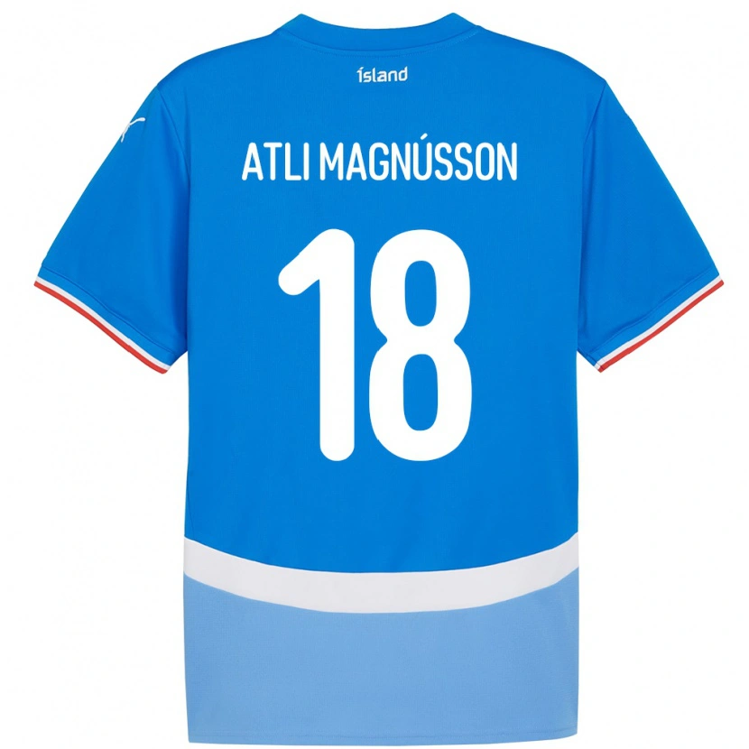 Danxen Women Iceland Saevar Atli Magnússon #18 Blue Home Jersey 24-26 T-Shirt
