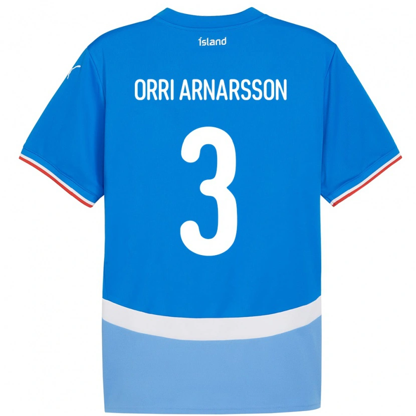 Danxen Women Iceland Egill Orri Arnarsson #3 Blue Home Jersey 24-26 T-Shirt