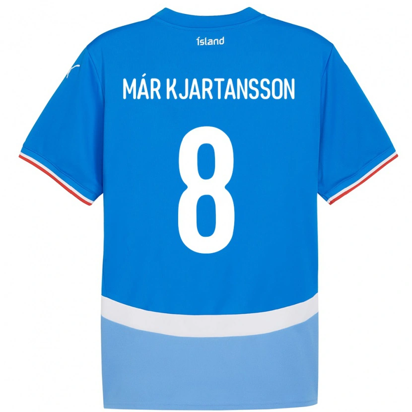 Danxen Women Iceland Kjartan Már Kjartansson #8 Blue Home Jersey 24-26 T-Shirt