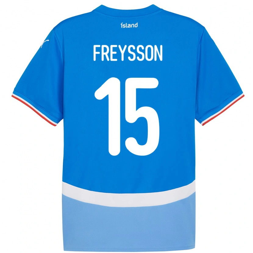 Danxen Women Iceland Fjölnir Freysson #15 Blue Home Jersey 24-26 T-Shirt