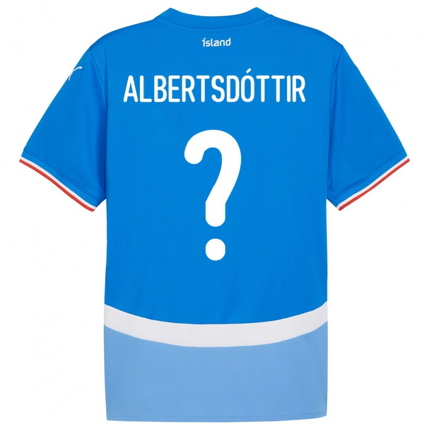 Danxen Women Iceland Agla María Albertsdóttir #0 Blue Home Jersey 24-26 T-Shirt