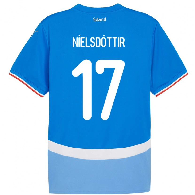Danxen Women Iceland Bryndís Arna Níelsdóttir #17 Blue Home Jersey 24-26 T-Shirt