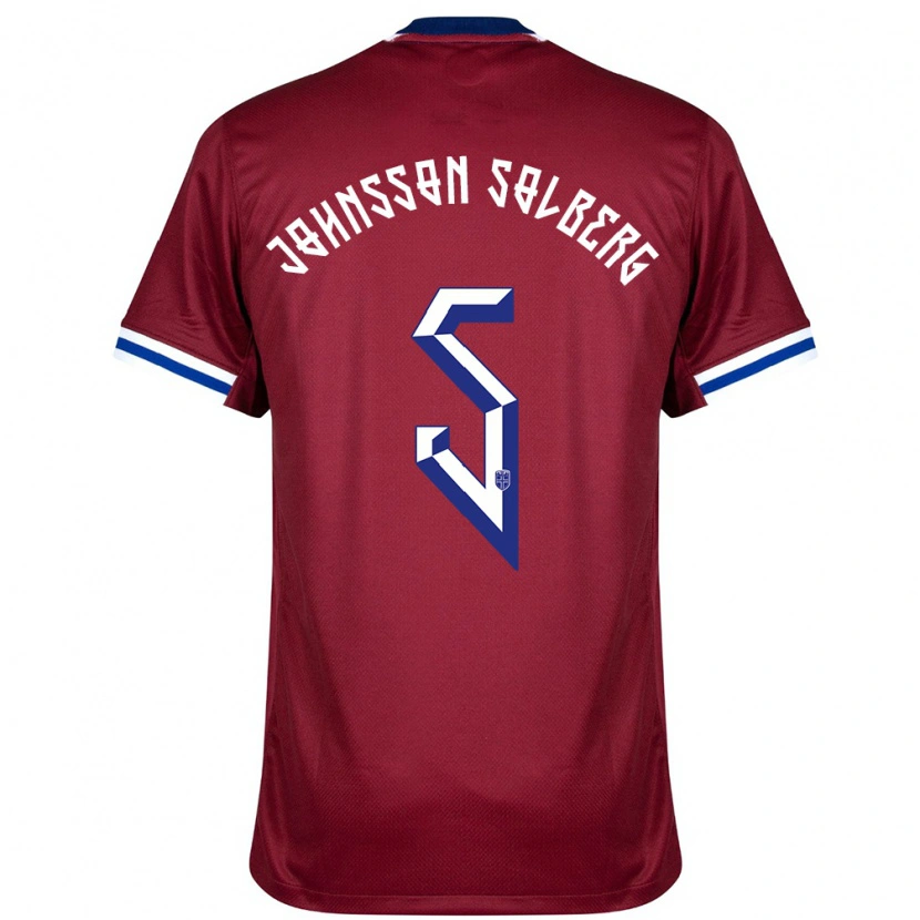 Danxen Women Norway Jesper Johnsson Solberg #5 Red Blue White Home Jersey 24-26 T-Shirt