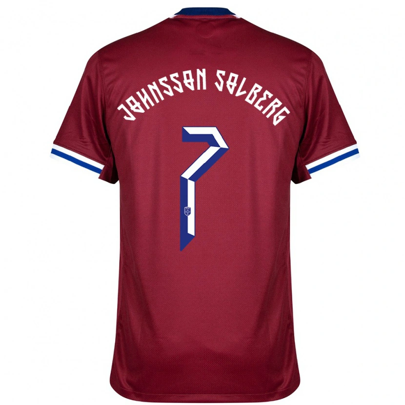 Danxen Women Norway Elias Johnsson Solberg #7 Red Blue White Home Jersey 24-26 T-Shirt