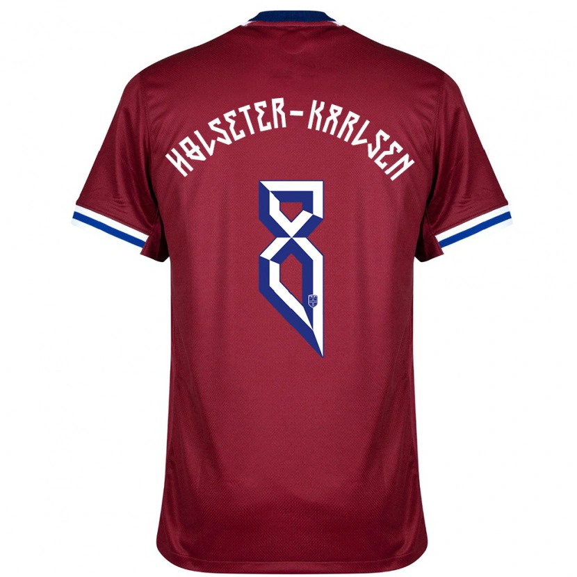 Danxen Women Norway Philip Holseter-Karlsen #8 Red Blue White Home Jersey 24-26 T-Shirt