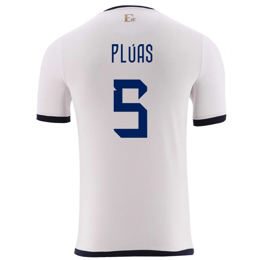 Danxen Women Ecuador Erick Plúas #5 White Away Jersey 24-26 T-Shirt