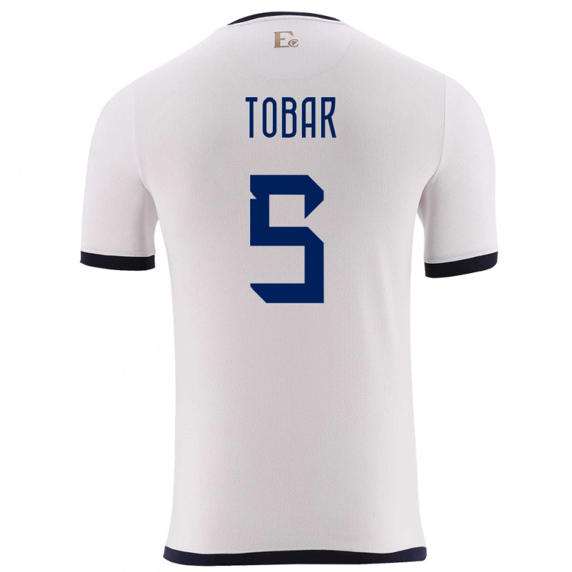Danxen Women Ecuador Bolívar Tobar #5 White Away Jersey 24-26 T-Shirt