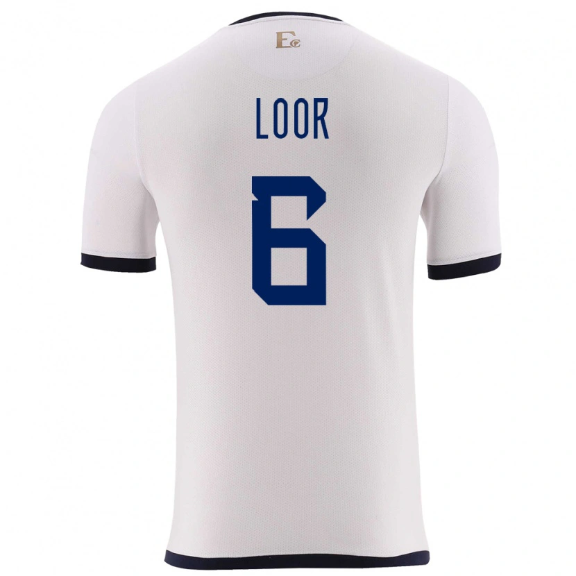 Danxen Women Ecuador Layan Loor #6 White Away Jersey 24-26 T-Shirt