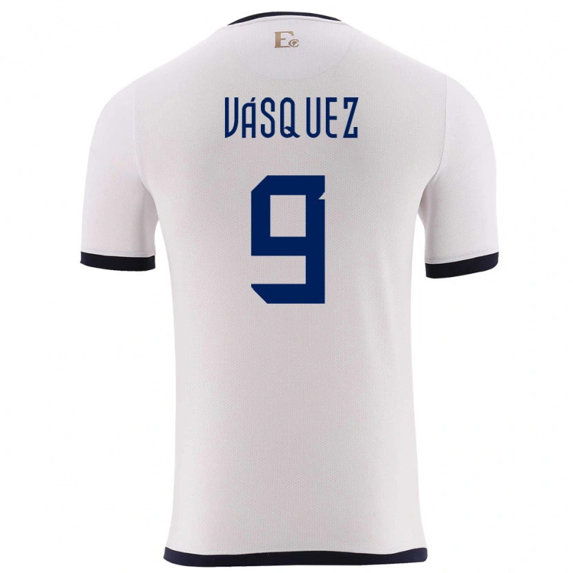 Danxen Women Ecuador Yandri Vásquez #9 White Away Jersey 24-26 T-Shirt