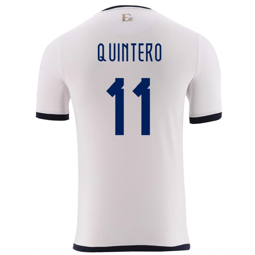 Danxen Women Ecuador Edwin Quintero #11 White Away Jersey 24-26 T-Shirt