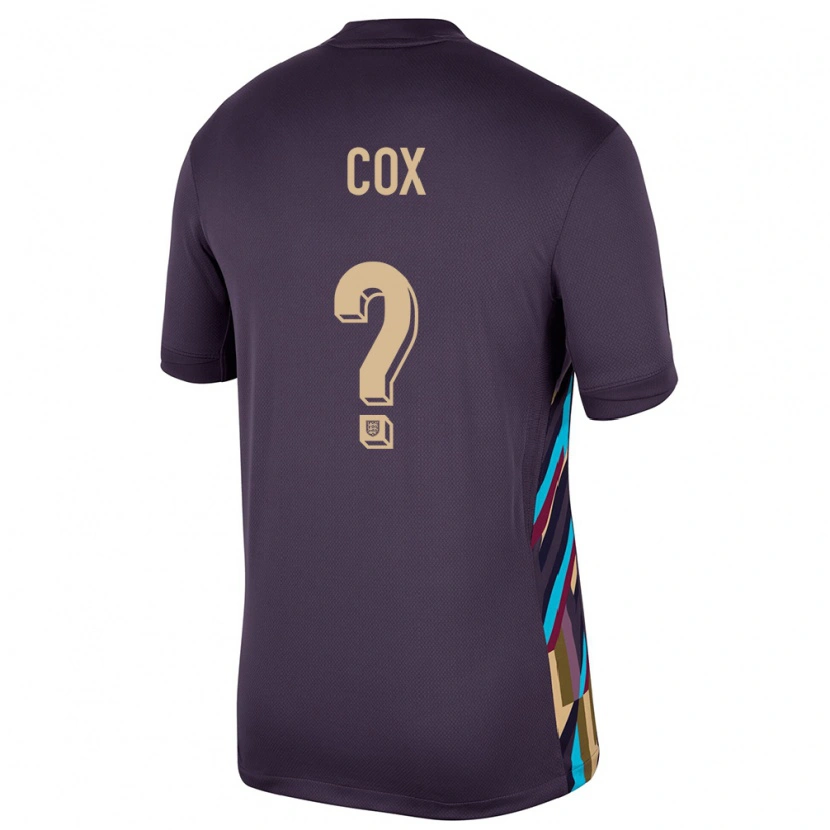 Danxen Women England Matthew Cox #0 Dark Raisin Away Jersey 24-26 T-Shirt