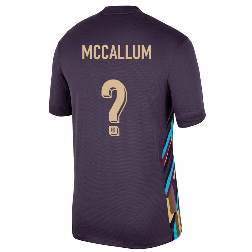 Danxen Women England Paul Mccallum #0 Dark Raisin Away Jersey 24-26 T-Shirt