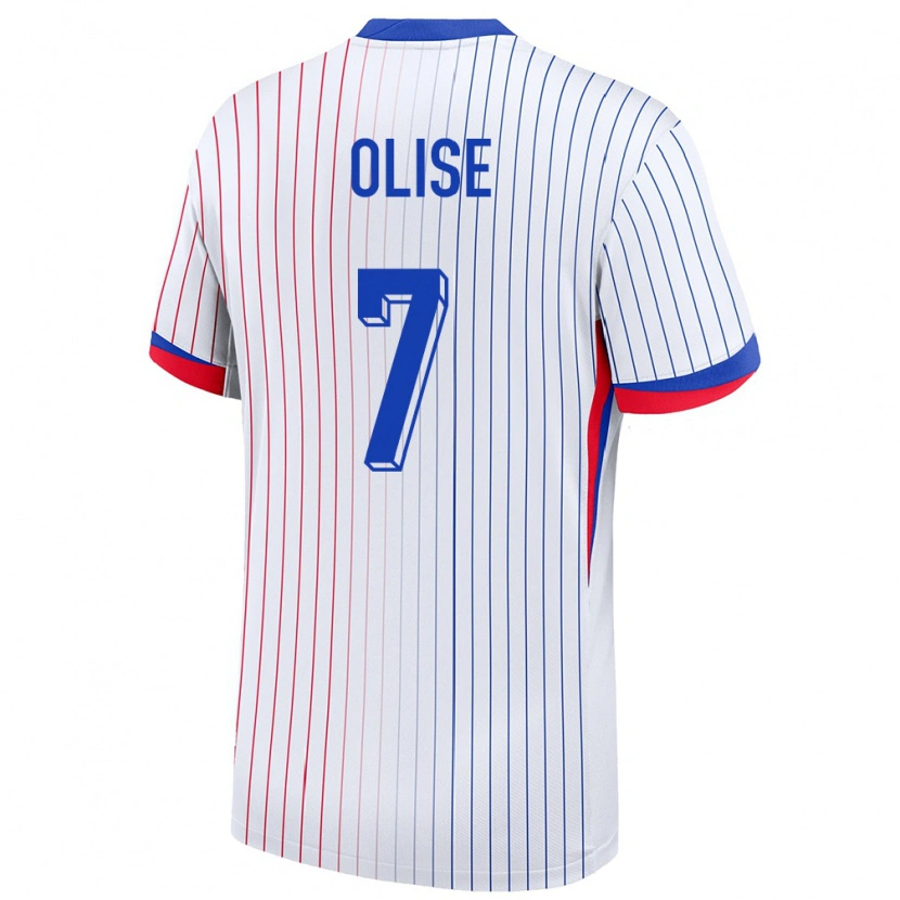 Danxen Women France Michael Olise #7 White Away Jersey 24-26 T-Shirt